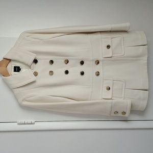Express Winter White Wool Coat